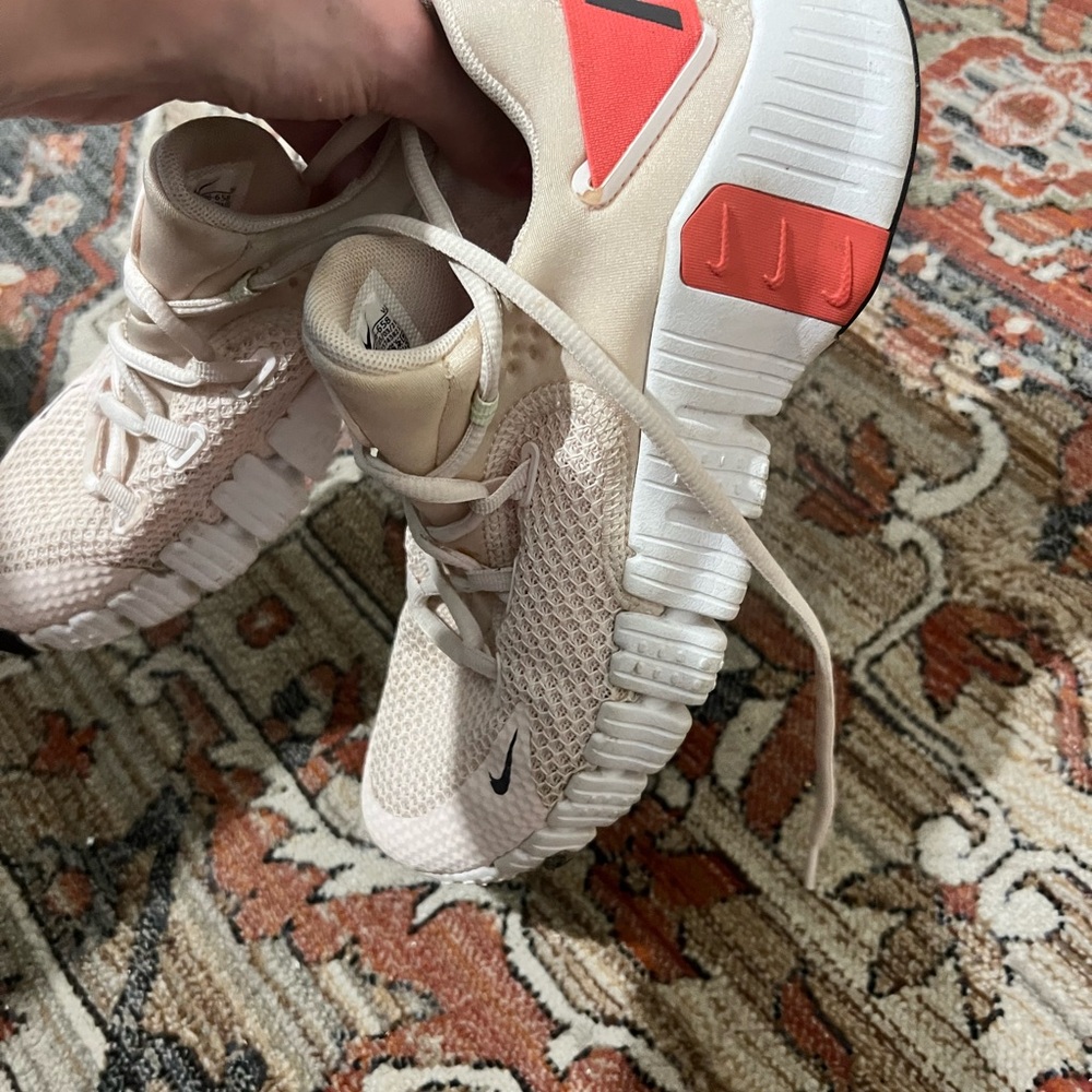 Nike Athletic Shoes in Cream and Red